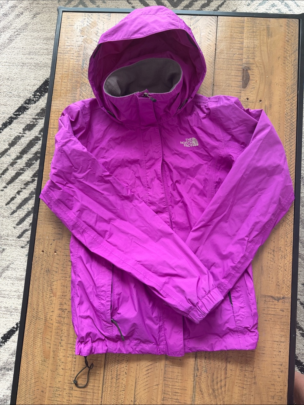 The North Face Bright Purple Hooded Kids' Rain Jacket